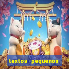 textos pequenos para alfabetizar